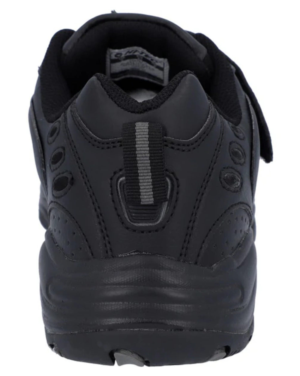 Black Coloured Hi-Tec Blast Lite EZ Trainers On A White Background