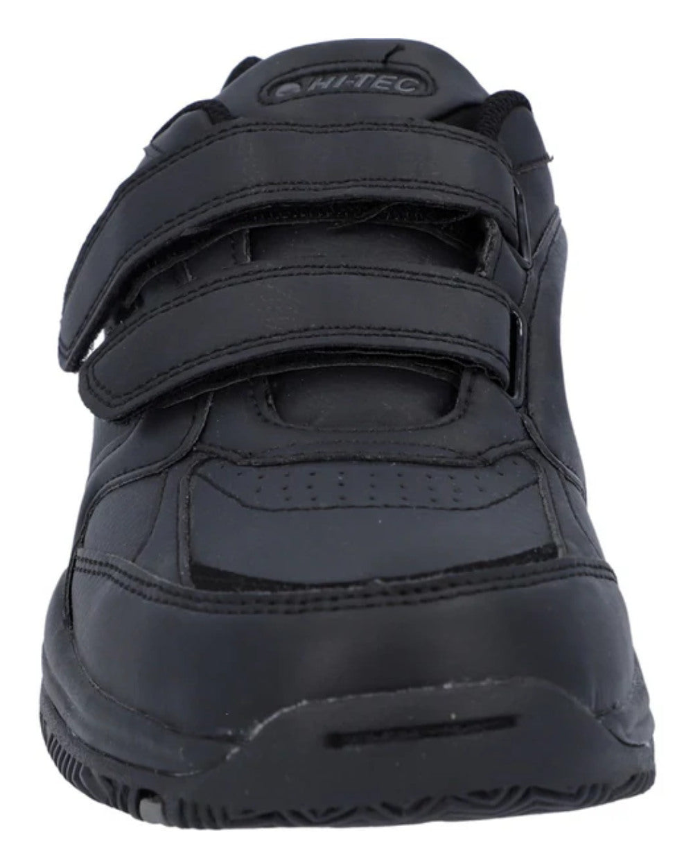 Black Coloured Hi-Tec Blast Lite EZ Trainers On A White Background