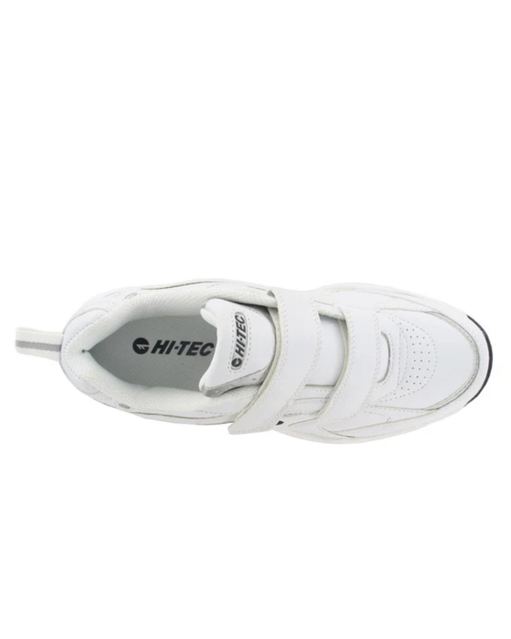 White Coloured Hi-Tec Blast Lite EZ Trainers On A White Background