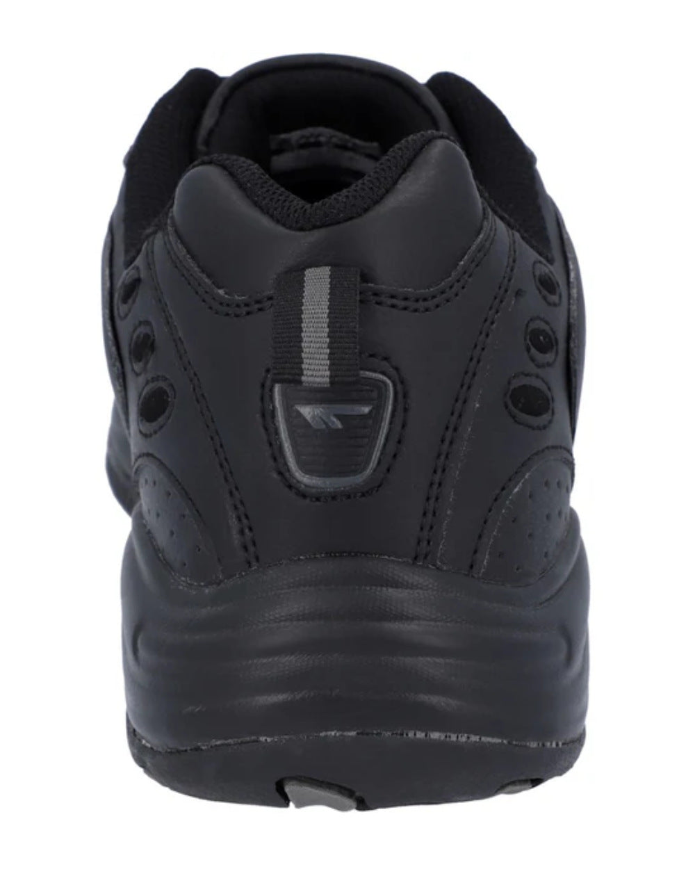 Black Coloured Hi-Tec Blast Lite Trainers On A White Background