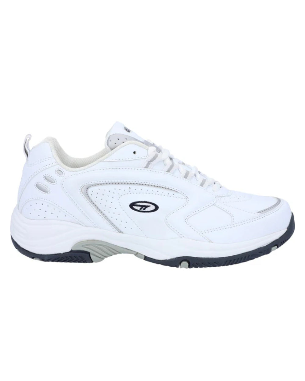 White Coloured Hi-Tec Blast Lite Trainers On A White Background