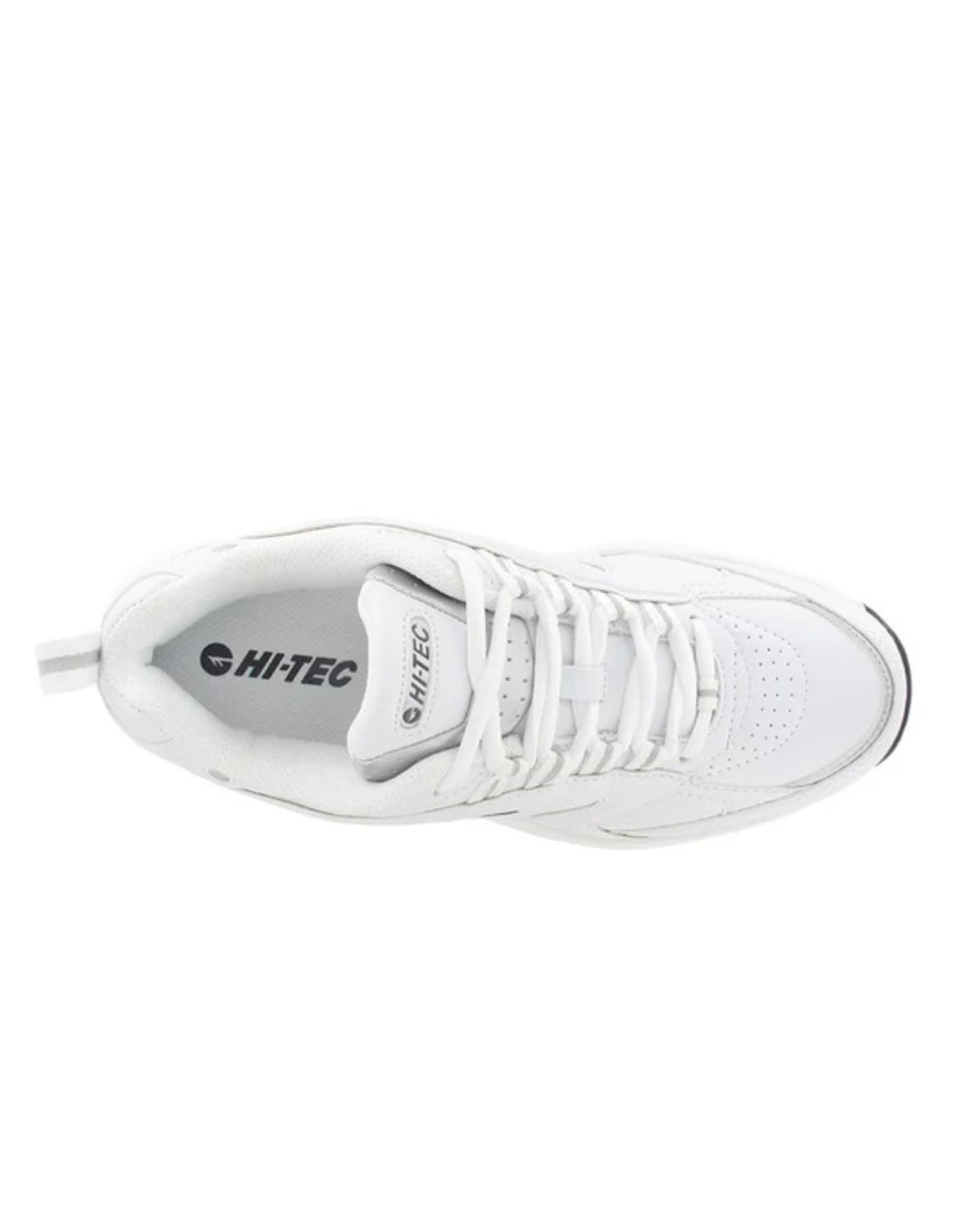 White Coloured Hi-Tec Blast Lite Trainers On A White Background