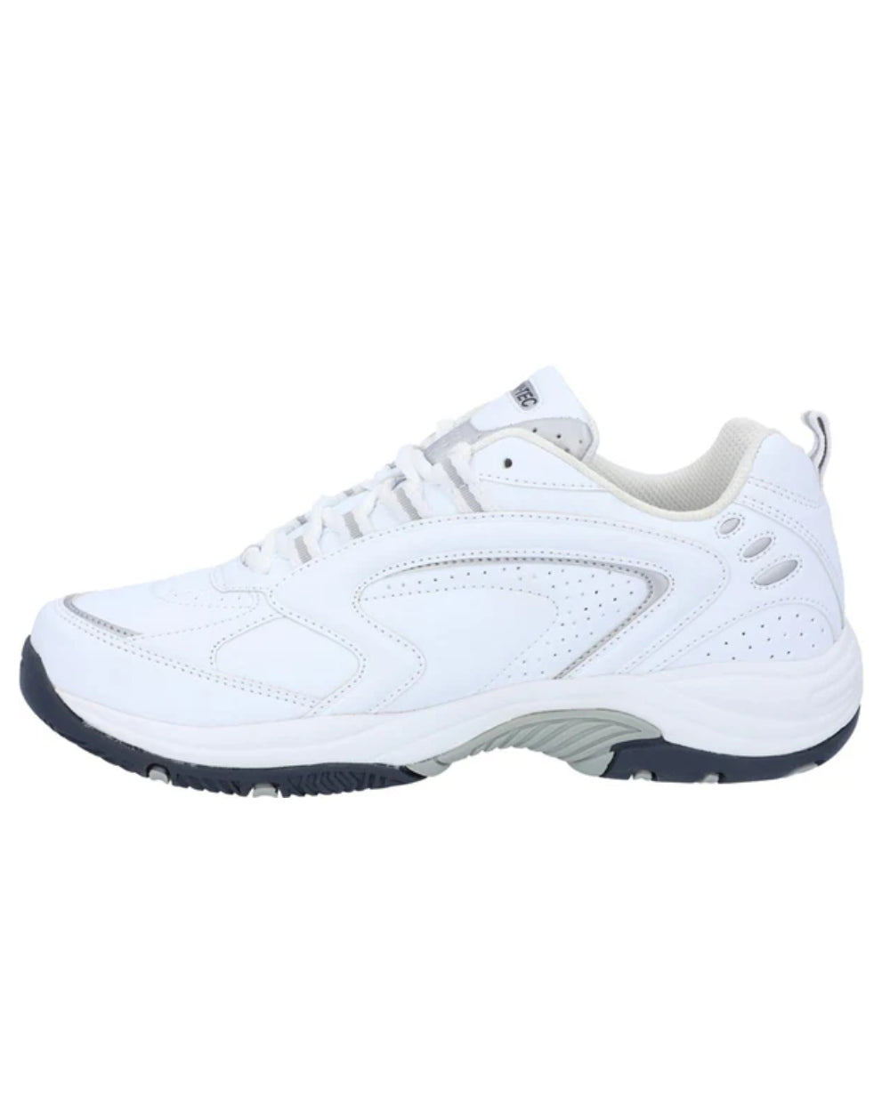 White Coloured Hi-Tec Blast Lite Trainers On A White Background