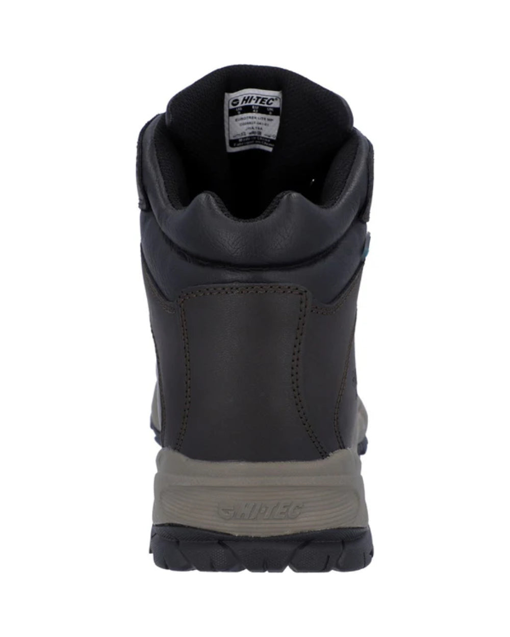 Dark Chocolate Coloured Hi-Tec Eurotrek Lite Waterproof Hiking Boots On A White Background