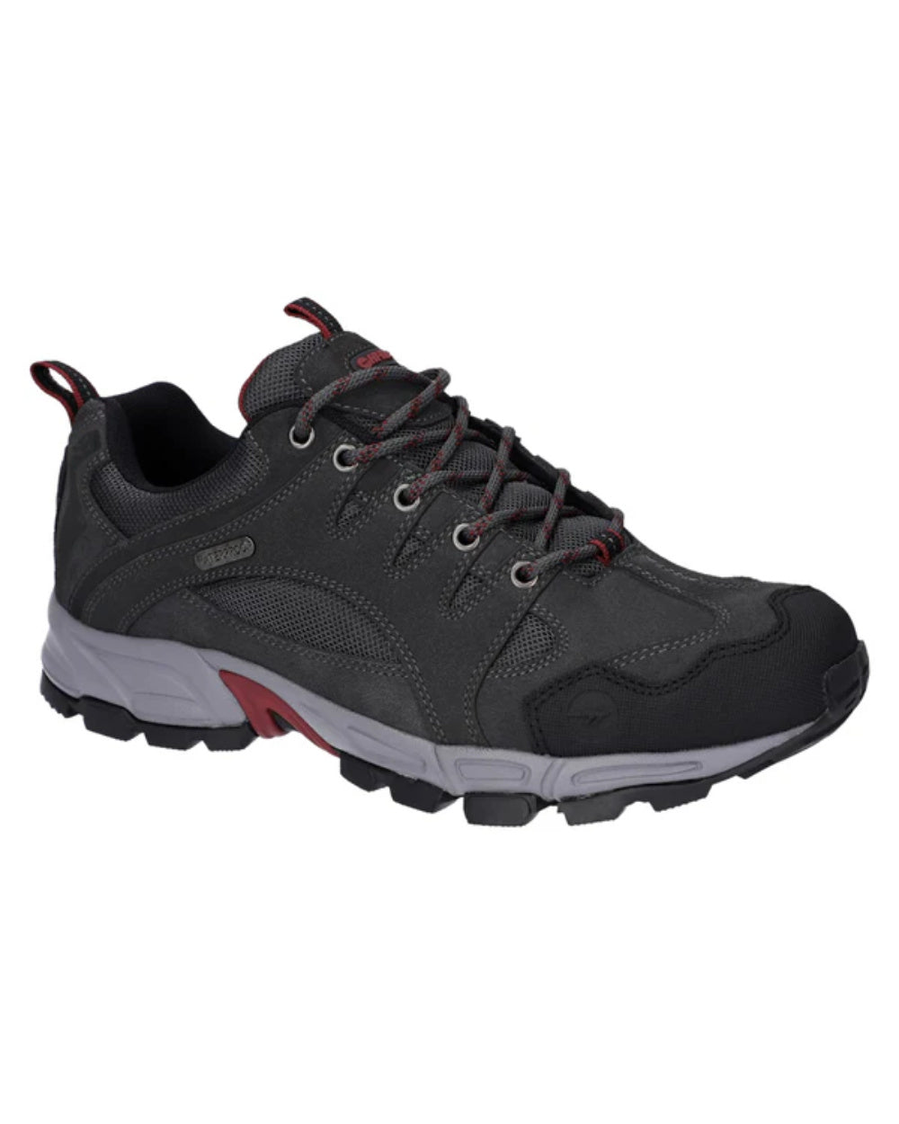 Grey Coloured Hi-Tec Mens Auckland Lite Shoes On A White Background