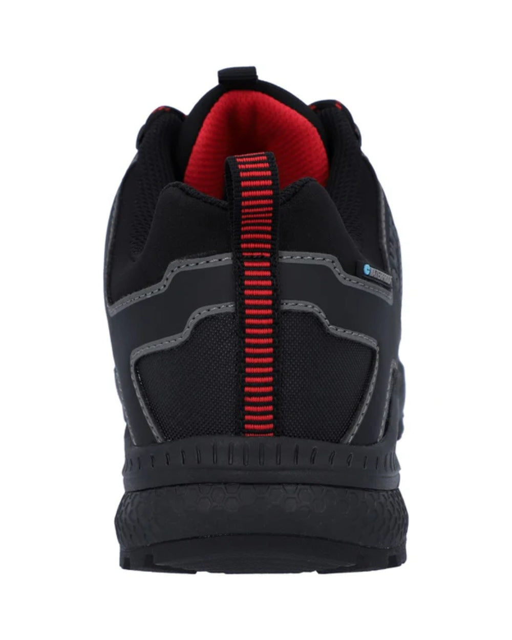 Black Coloured Hi-Tec Mens Diamonde Low Boots On A White Background