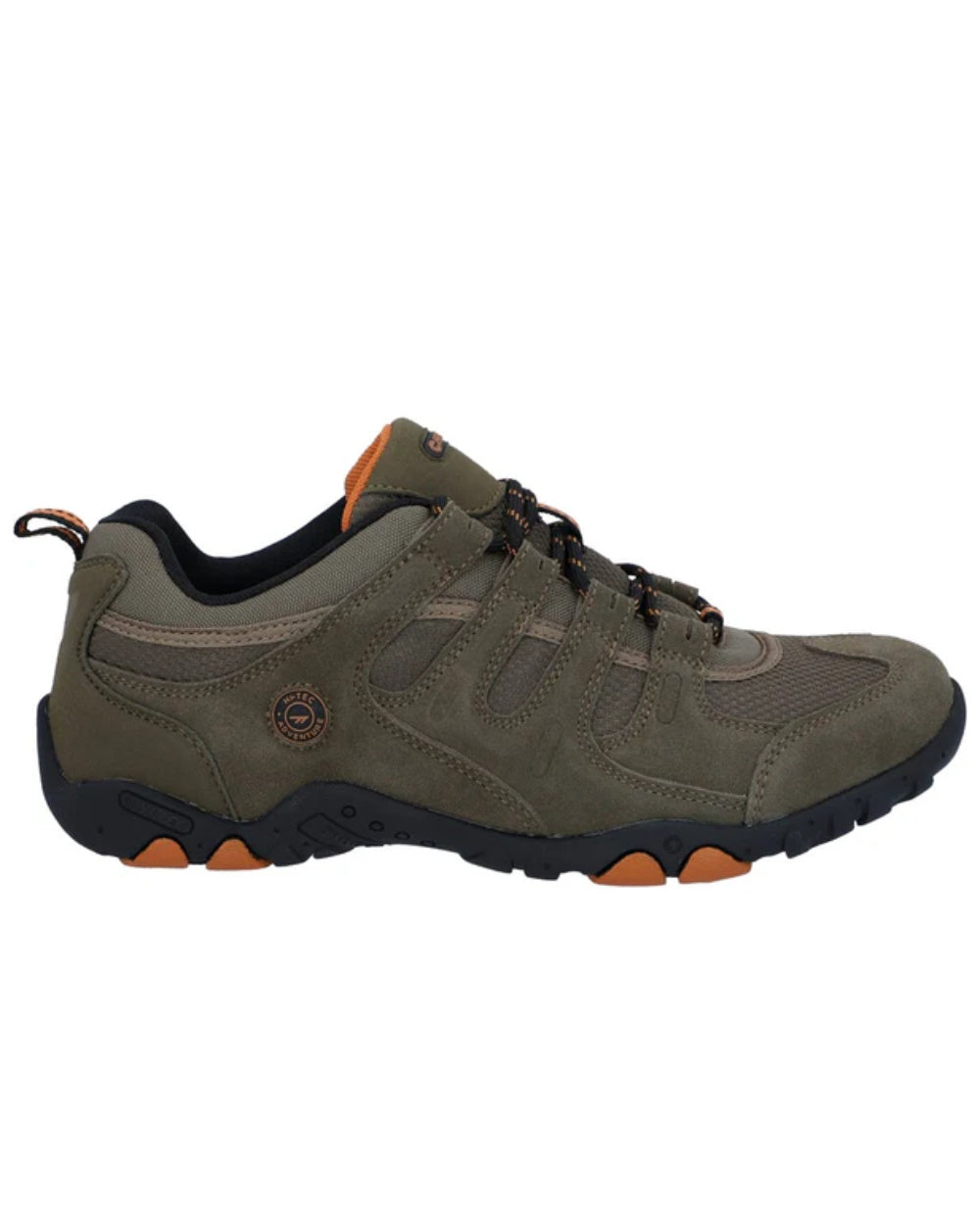 Taupe Coloured Hi-Tec Mens Quadra II Shoes On A White Background