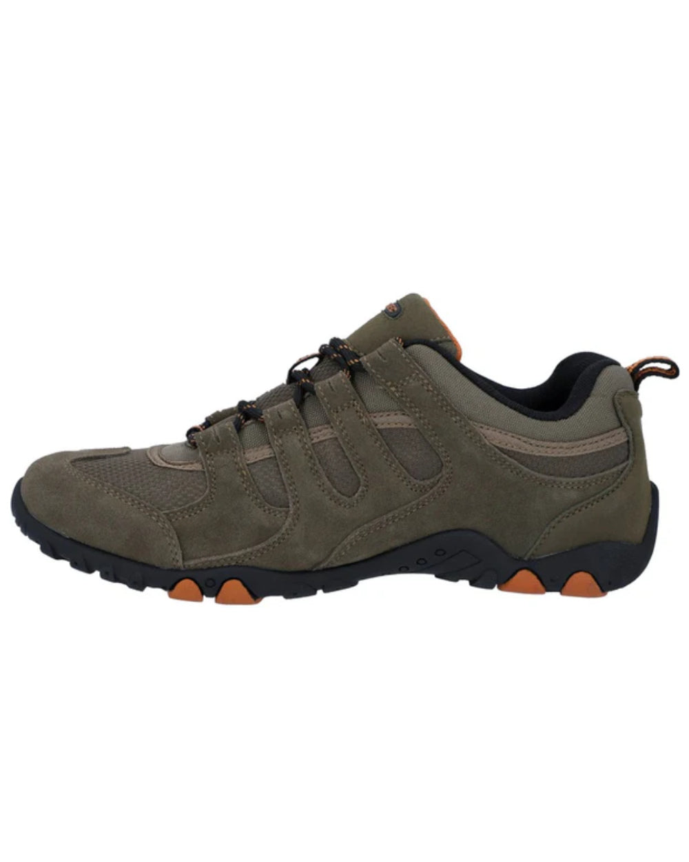 Taupe Coloured Hi-Tec Mens Quadra II Shoes On A White Background
