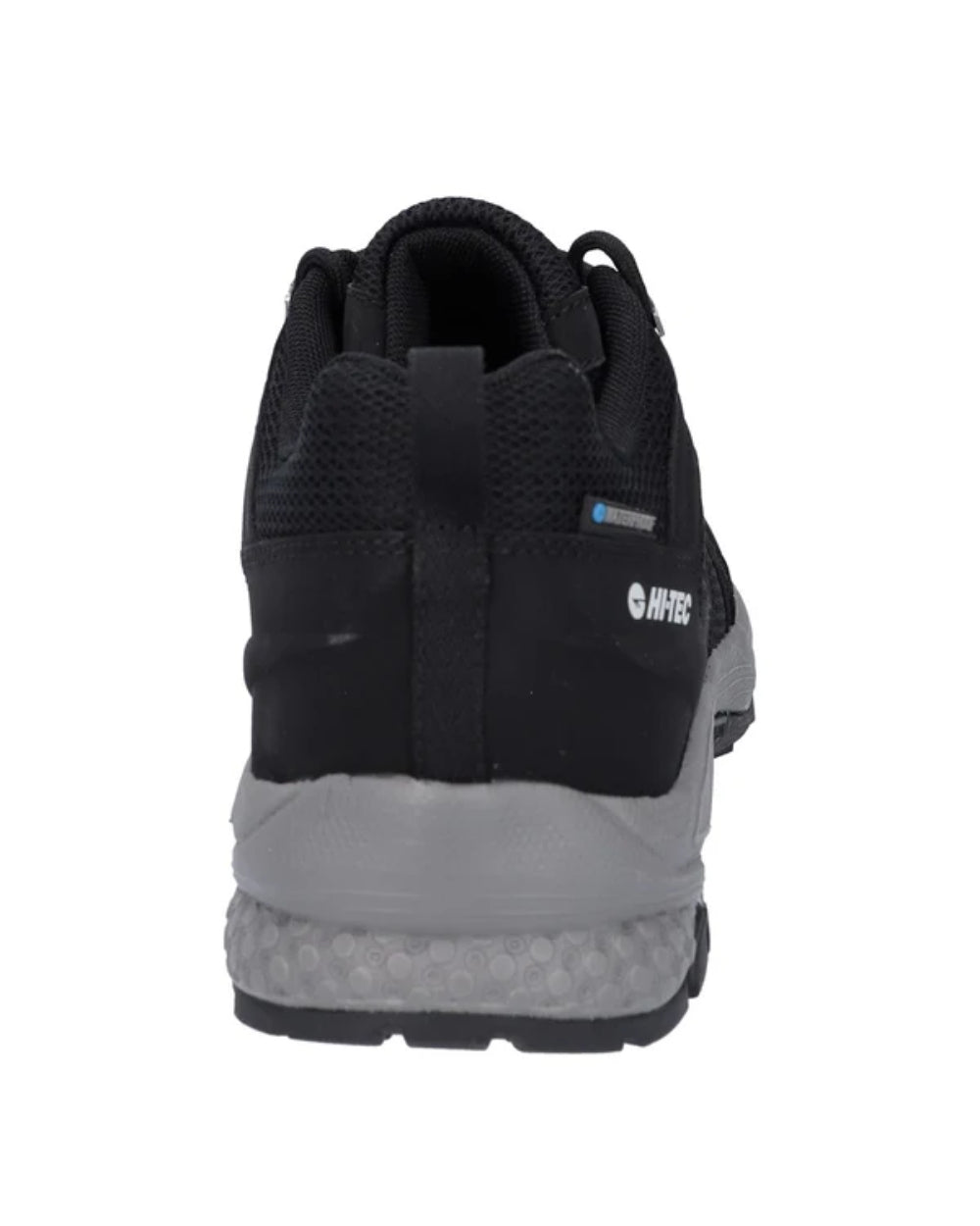 Black Coloured Hi-Tec Mens Saunter Waterproof Hiking Boots On A White Background