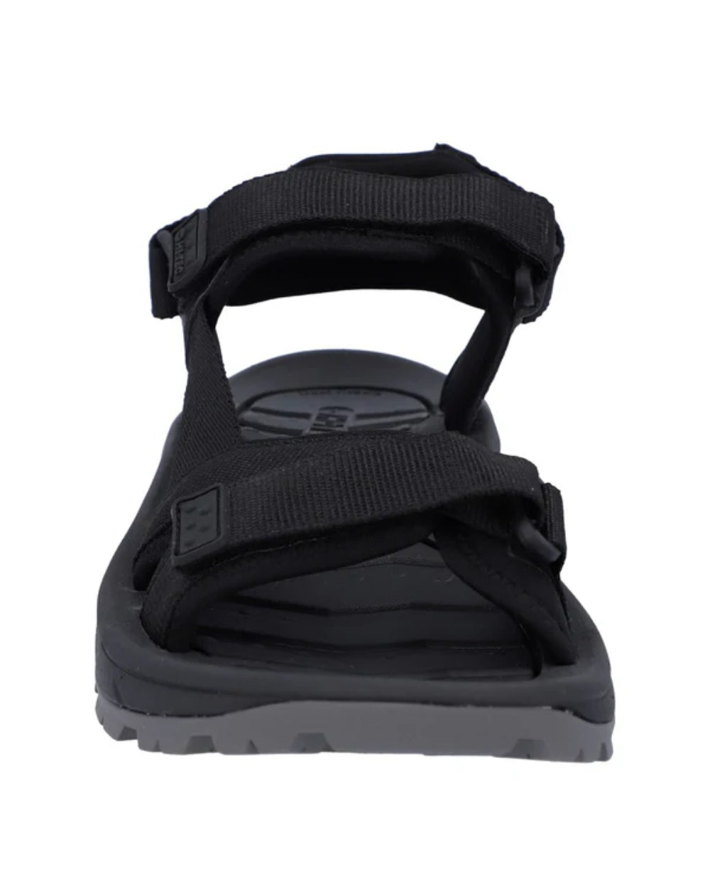 Black Grey Coloured Hi-Tec Mens Sierra Sandals On A White Background