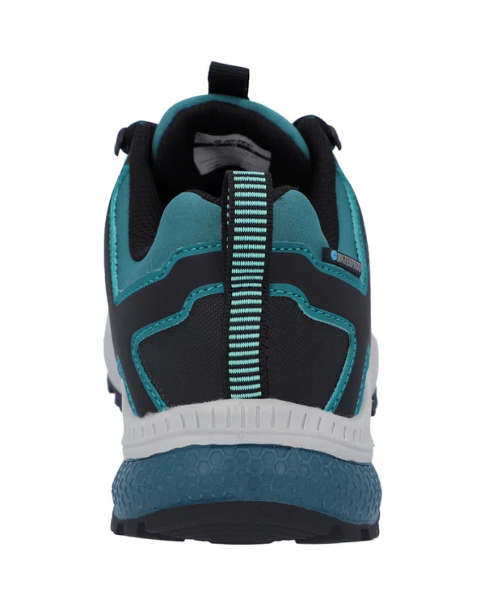 Green Coloured Hi-Tec Womens Diamonde Low Shoes On A White Background