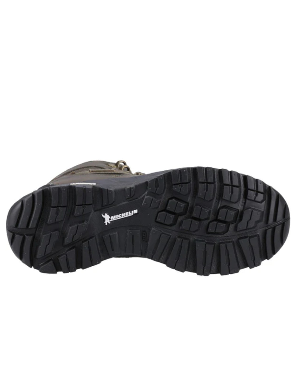 Khaki Coloured Hi-Tec Womens Euro Trail Boots On A White Background