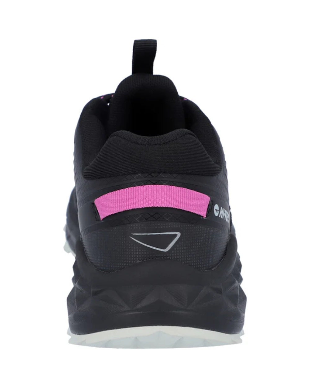 Black Coloured Hi-Tec Womens Fuse Trail Low Trainers On A White Background
