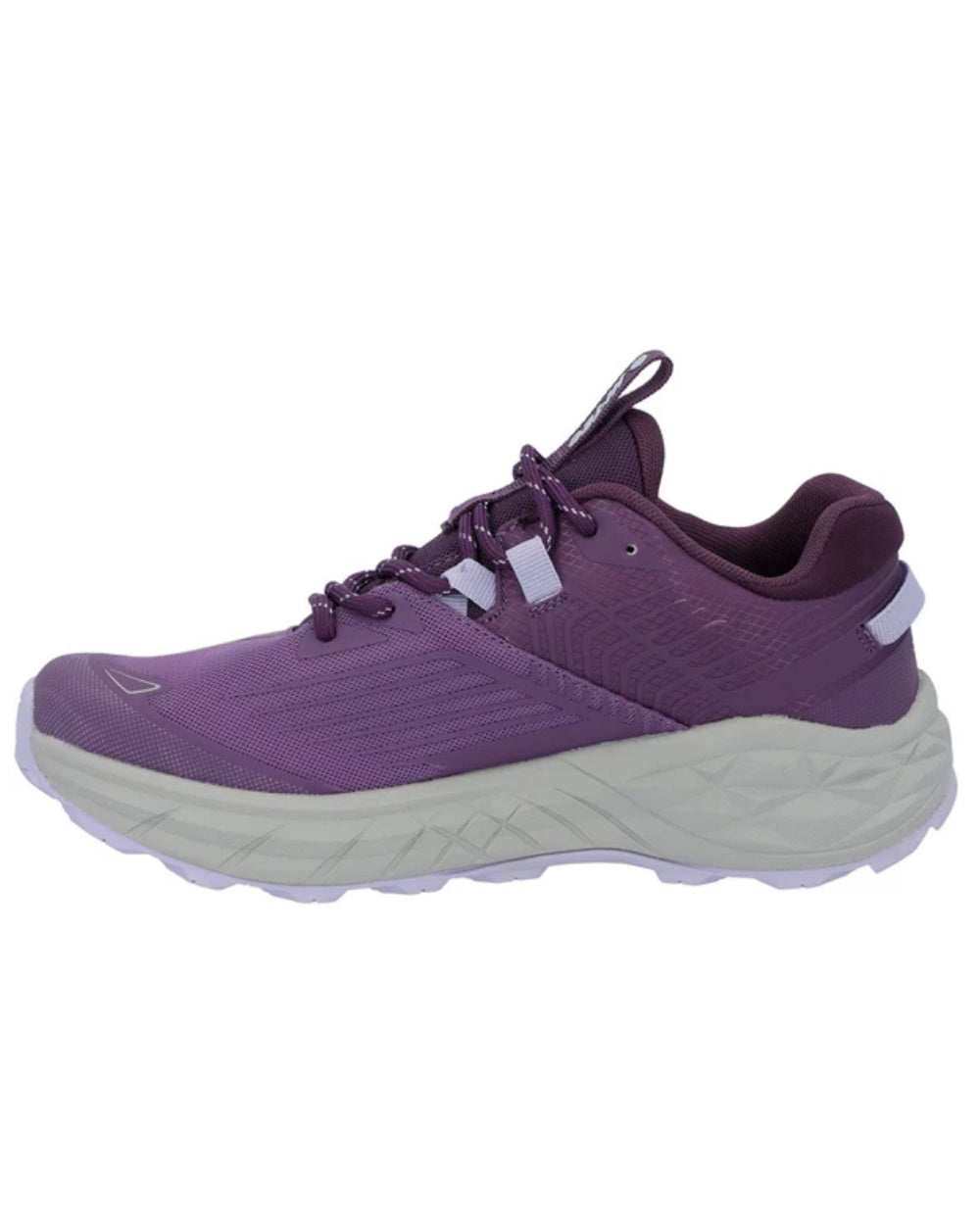 Purple Coloured Hi-Tec Womens Fuse Trail Low Trainers On A White Background