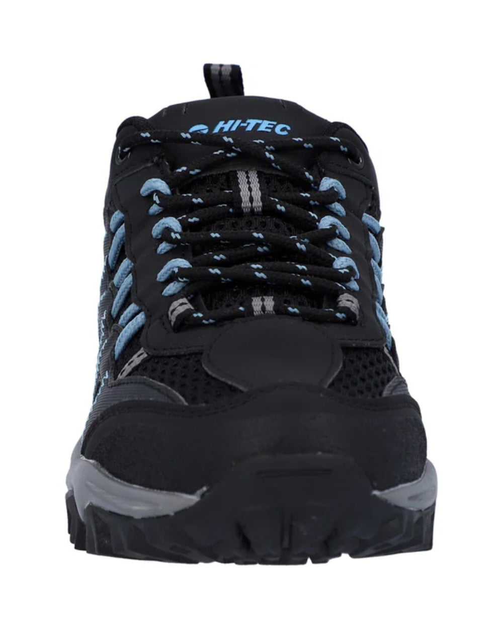 Black Coloured Hi-Tec Womens Jaguar Shoes On A White Background