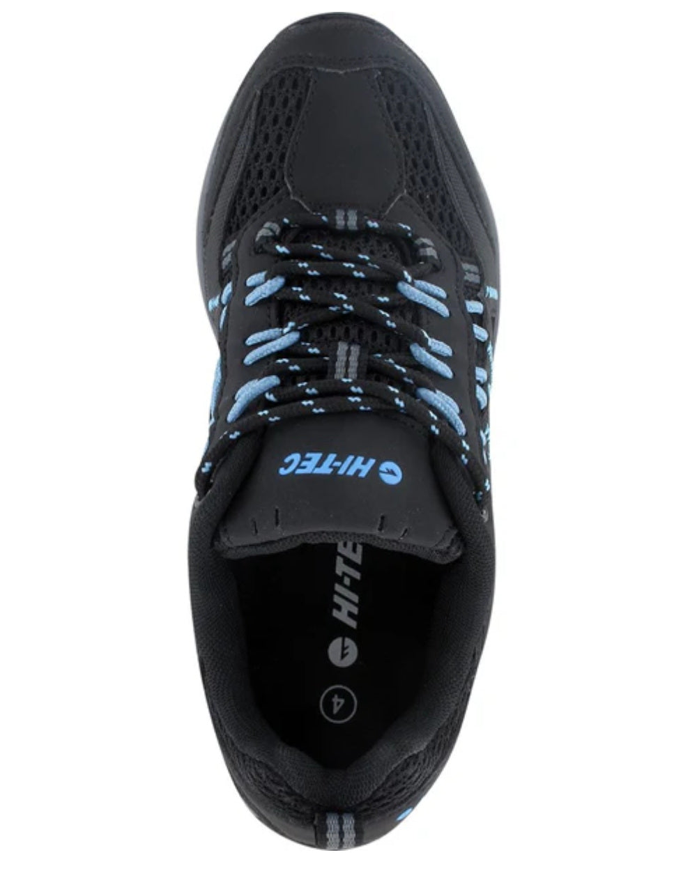 Black Coloured Hi-Tec Womens Jaguar Shoes On A White Background