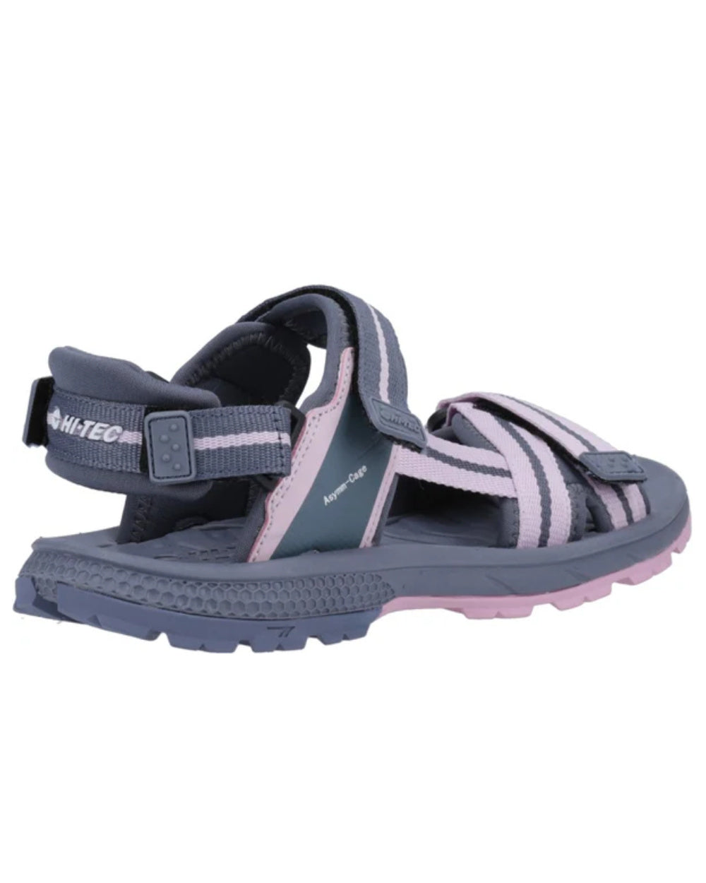 Purple Coloured Hi-Tec Womens Sierra Sandals On A White Background