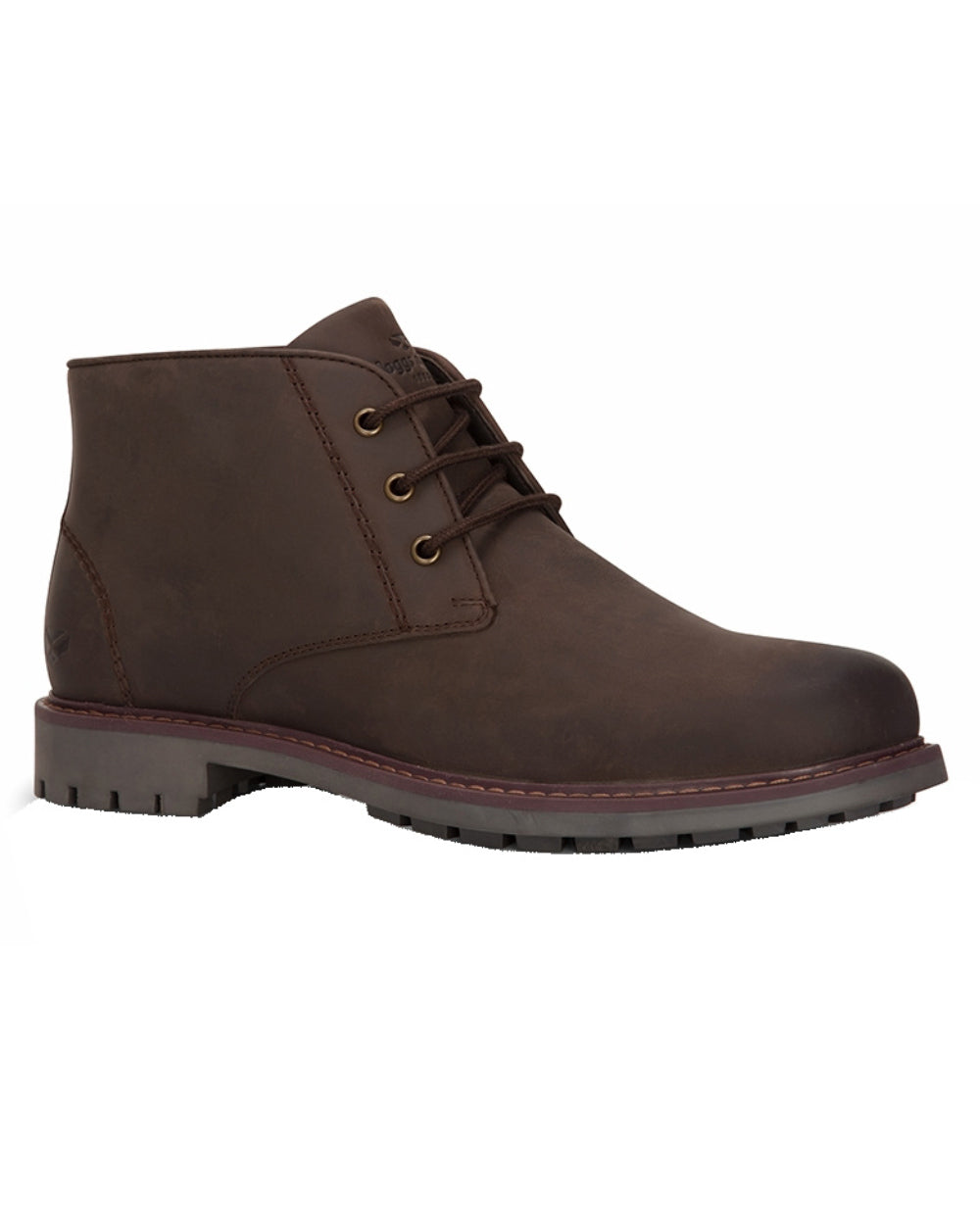 Dark Brown Coloured Hoggs of Fife Clayton Chukka Boots On A White Background