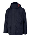 Navy coloured Hoggs of Fife Culloden Waterproof Field Jacket on white background #colour_navy