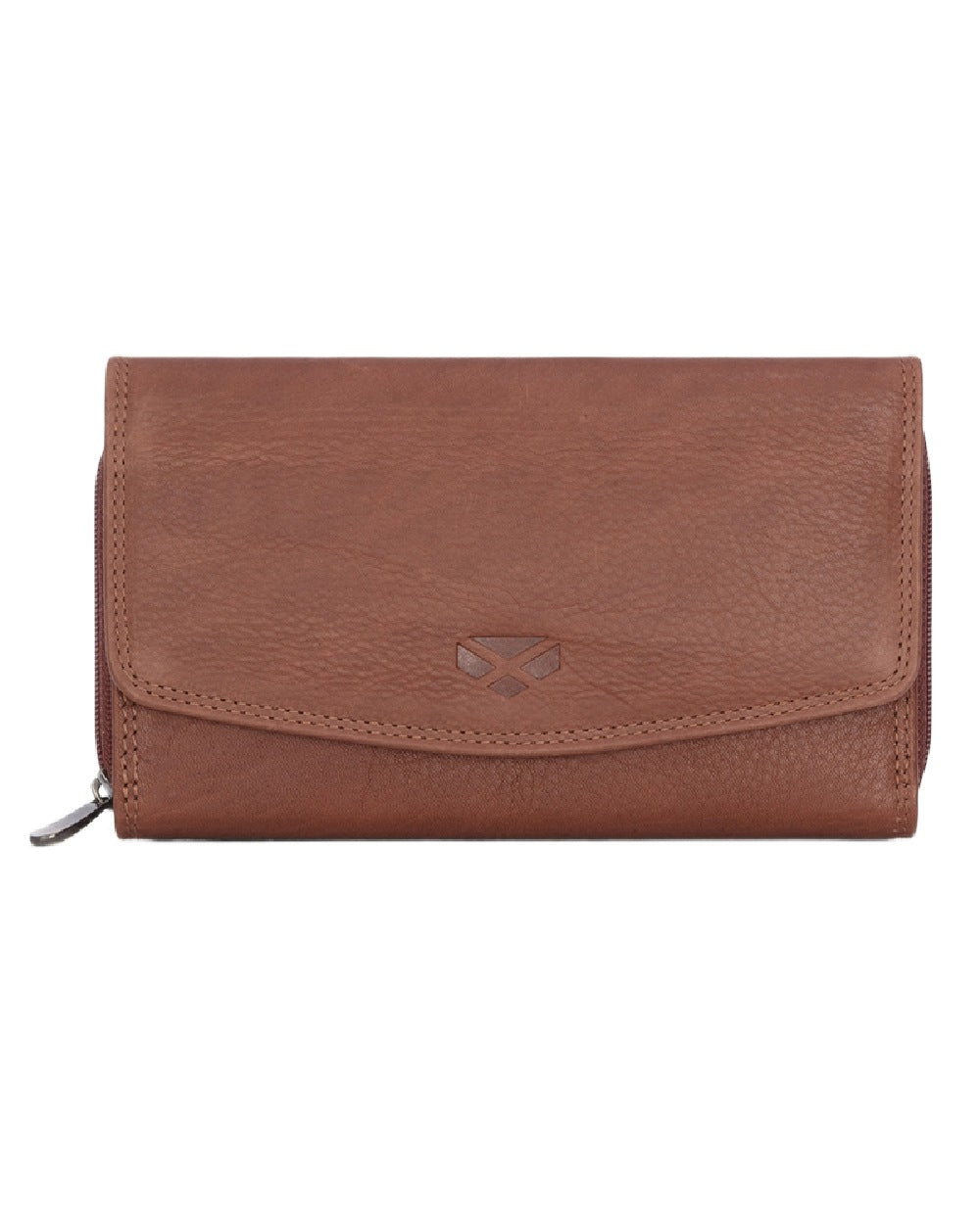 Whisky Coloured Hoggs of Fife Monarch Leather Bi-Fold Purse on White Background