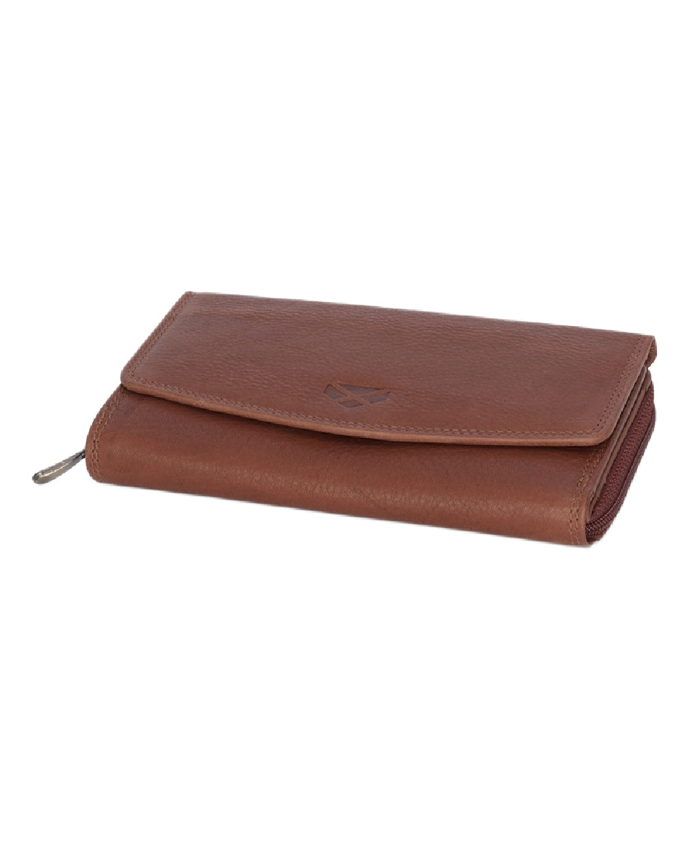 Whisky Coloured Hoggs of Fife Monarch Leather Bi-Fold Purse on White Background