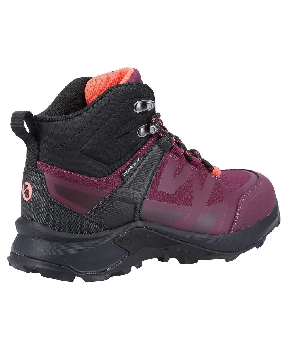 Dark Red coloured Cotswold Horton Hiking Boots on white background 