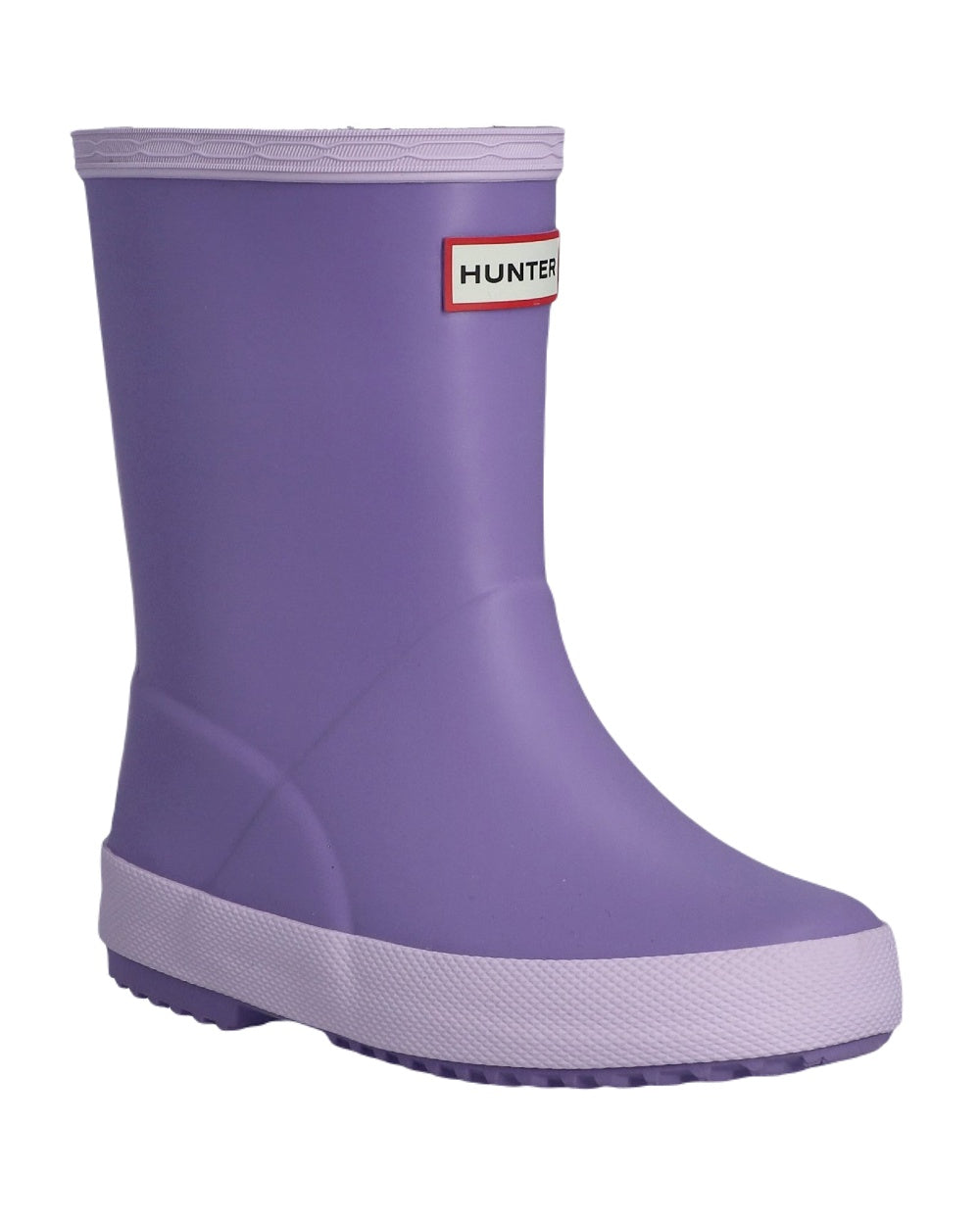 Lavender Mist Tempered Mauve Coloured Hunter Kids First Classic Wellington Boots on White Background