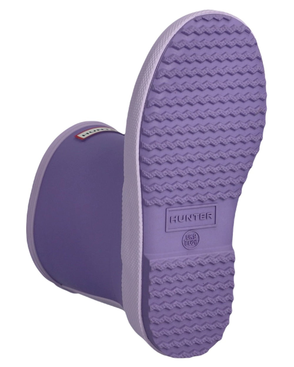 Lavender Mist Tempered Mauve Coloured Hunter Kids First Classic Wellington Boots on White Background