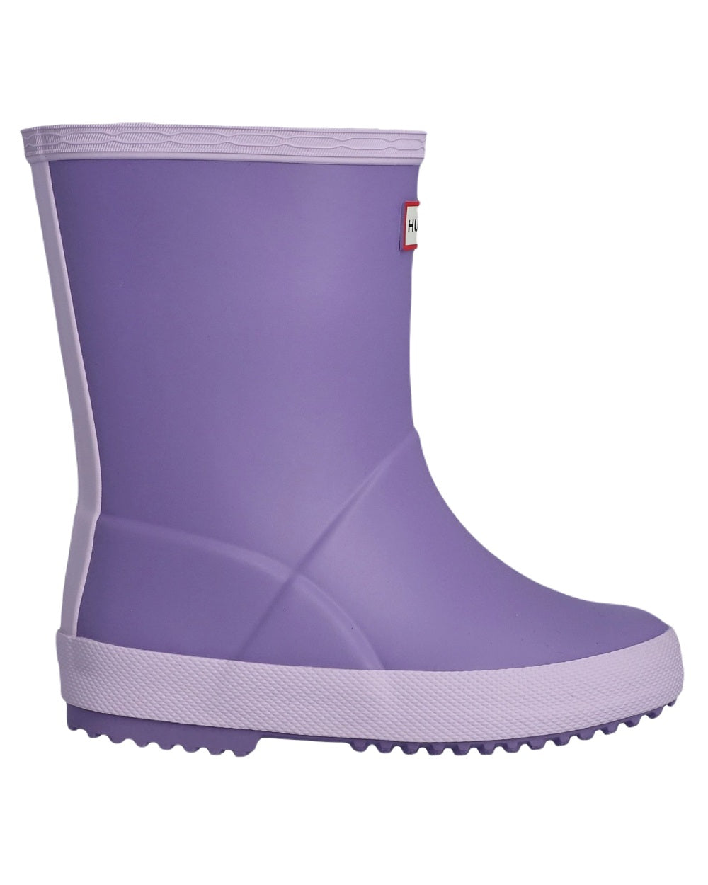 Lavender Mist Tempered Mauve Coloured Hunter Kids First Classic Wellington Boots on White Background