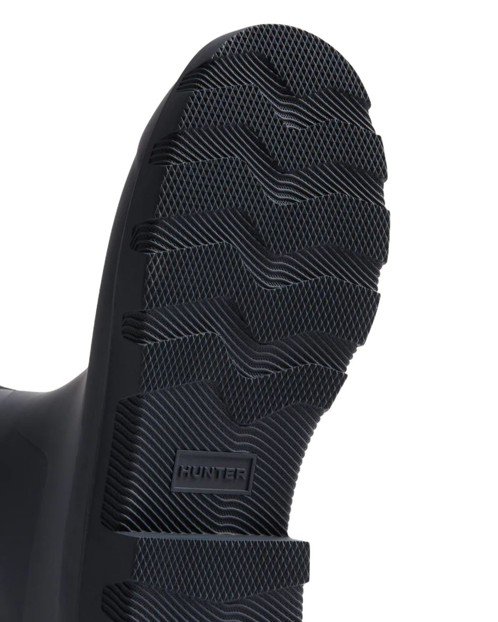 Hunter Navy Coloured Hunter Womens Downpour Short Wellington Boots on White Background