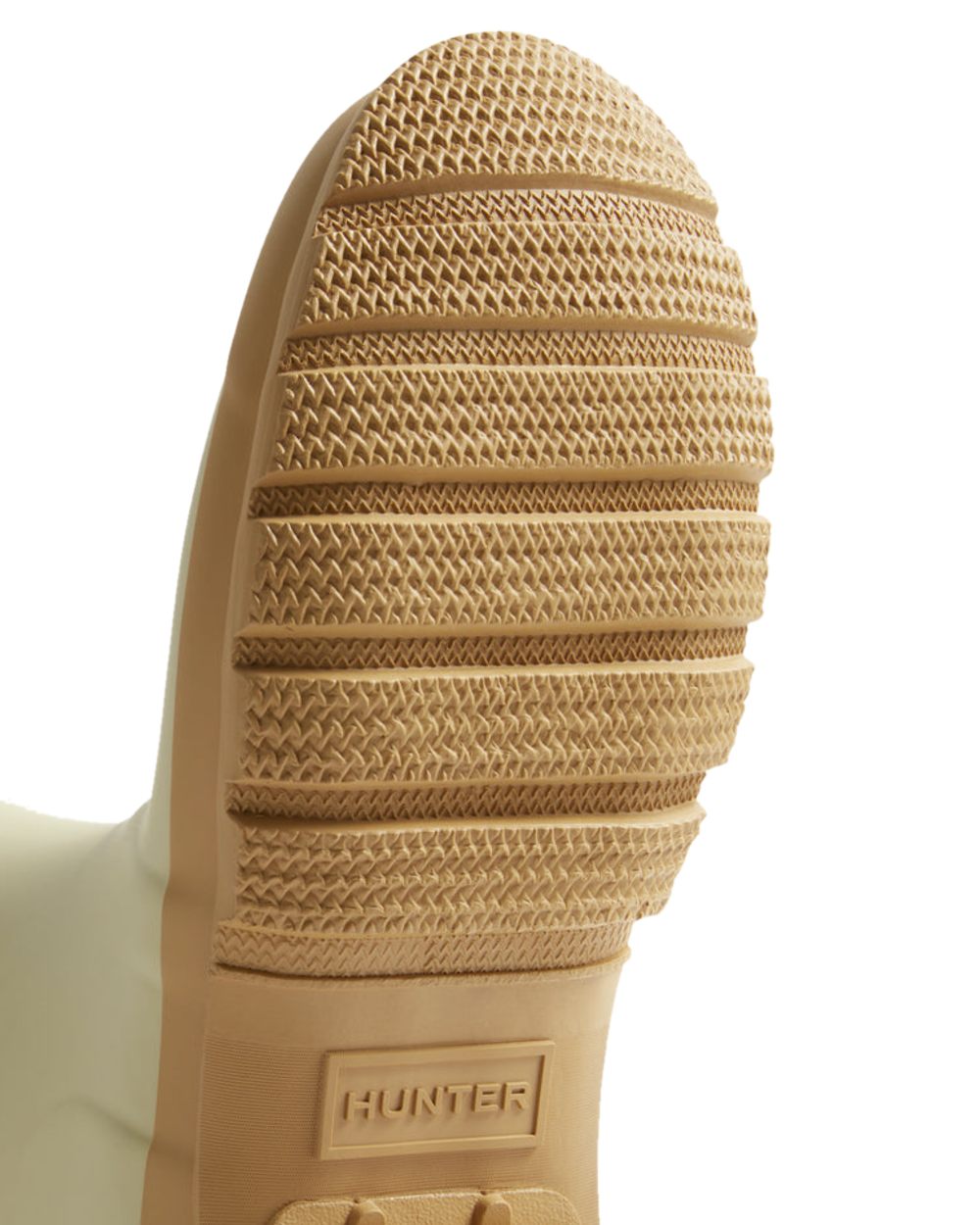 Gravel Biscuit Coloured Hunter Womens Original Short Wellington Boots on White Background
