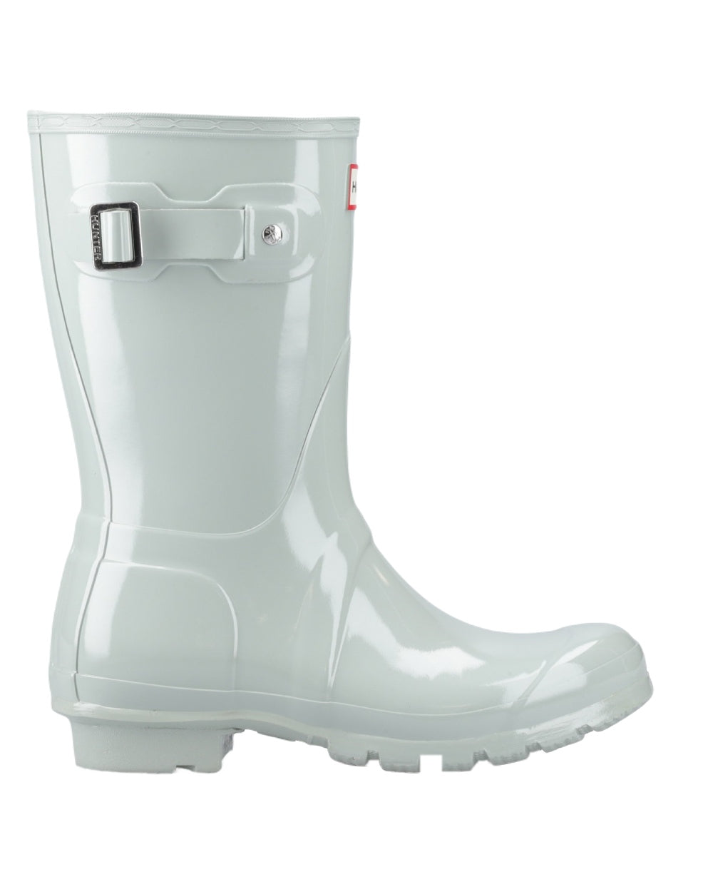 Sea Foam Coloured Hunter Womens Original Short Wellington Boots on White Background