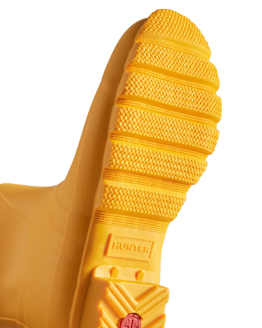 Yellow Coloured Hunter Womens Original Short Wellington Boots on White Background