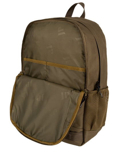 Olive Brown Coloured Jack Pyke Falcon Rucksack On A White Background 