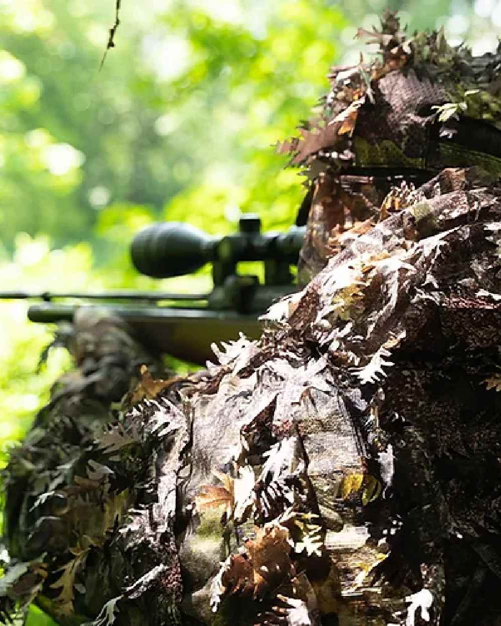 EVO coloured Jack Pyke LLCS 3D Concealment Suit on forest background