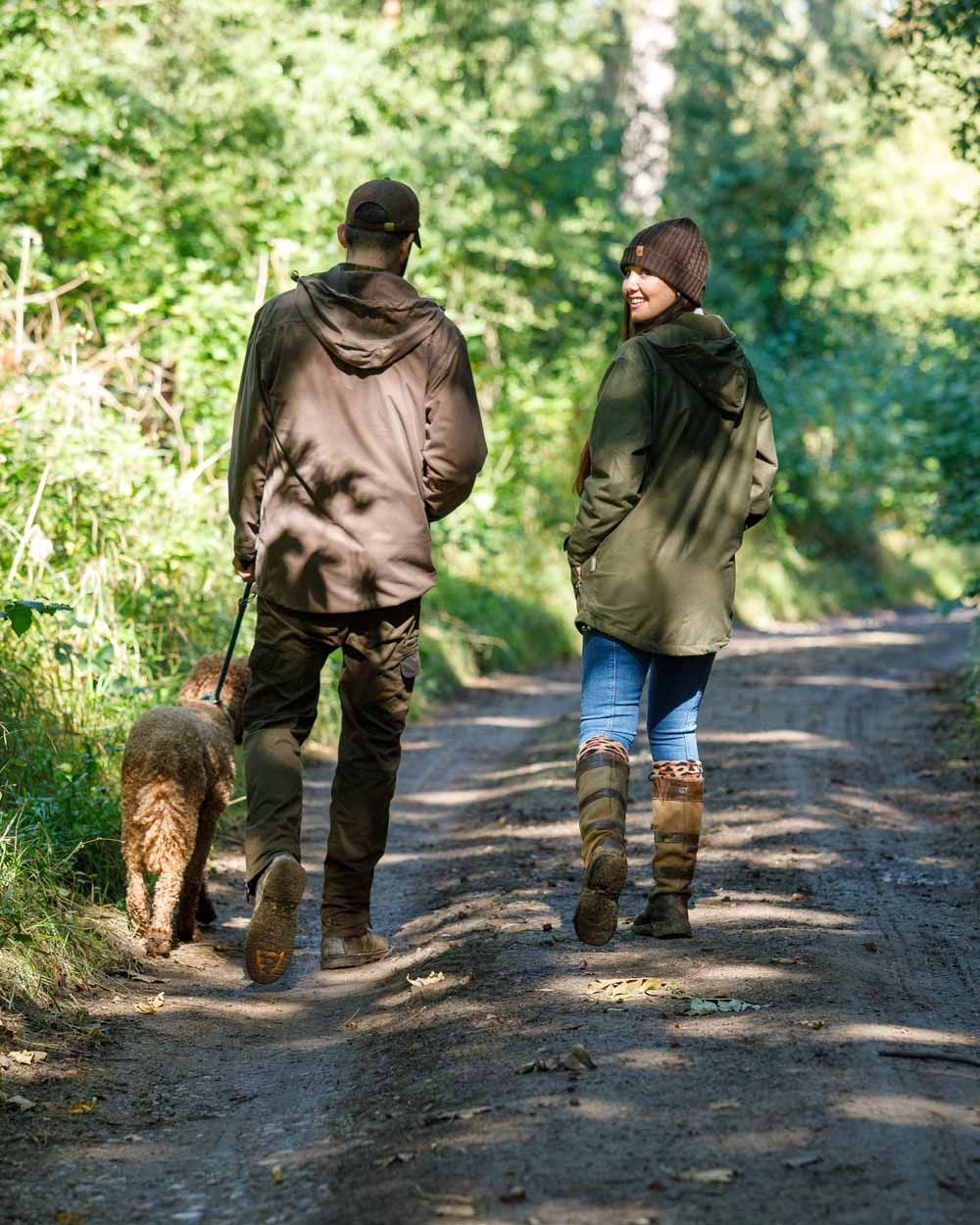 Brown coloured Jack Pyke Merino Wool Beanie on Mucky Trail Background