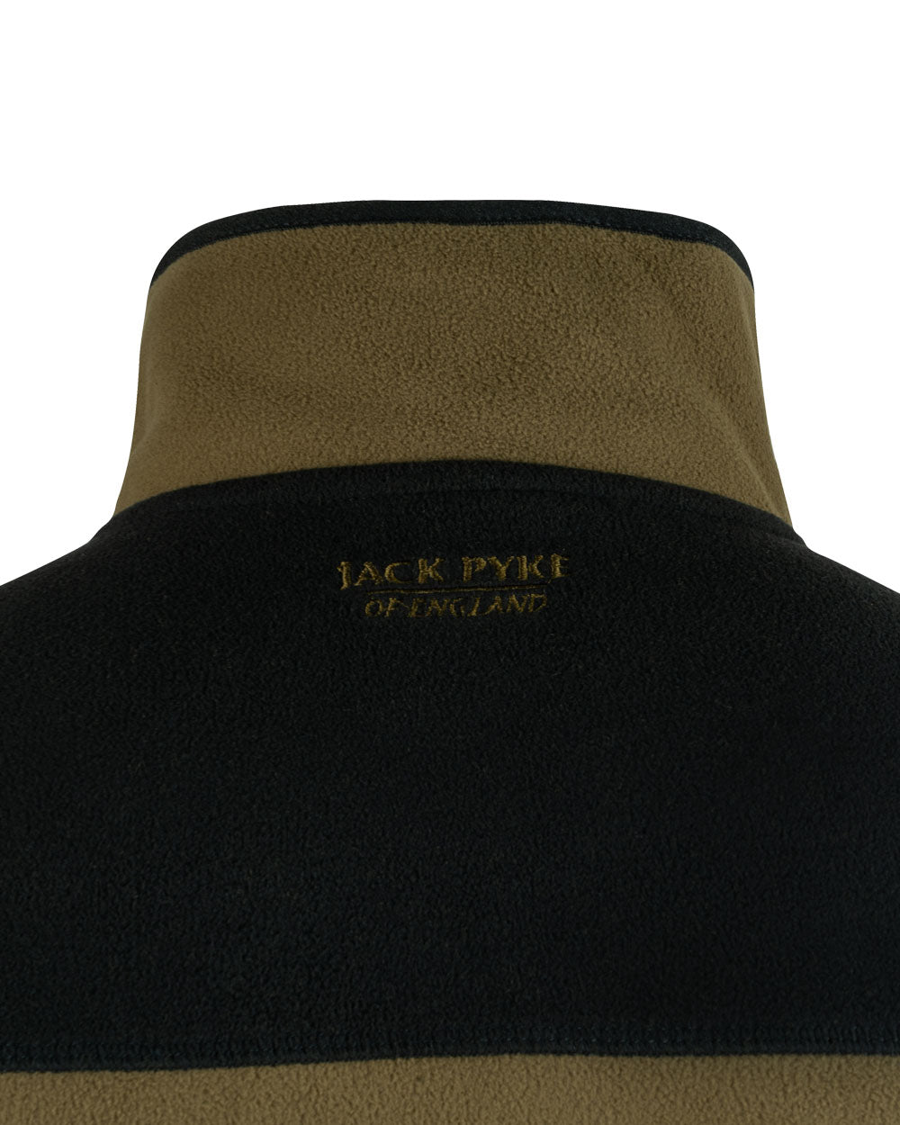 Dark Mustard coloured Jack Pyke Snap Neck Fleece Top on White Background 