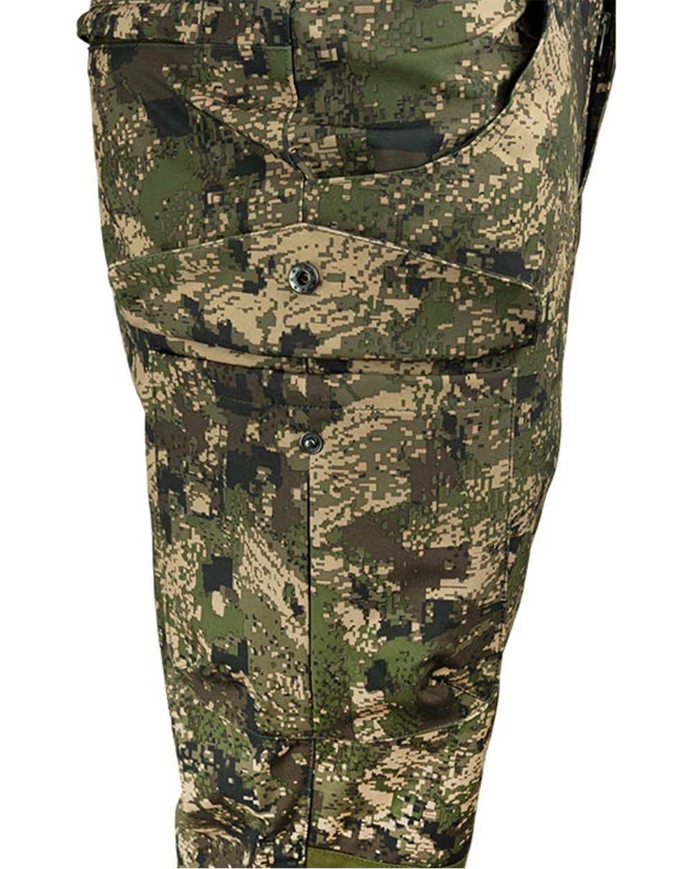 Digicam coloured Jack Pyke Softshell Trousers Pocket on white background