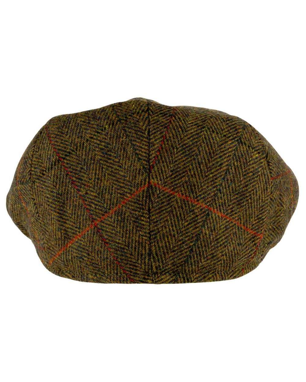 Tweed Brown Coloured Jack Pyke Wool Blend Tweed Flat Cap On A White Background