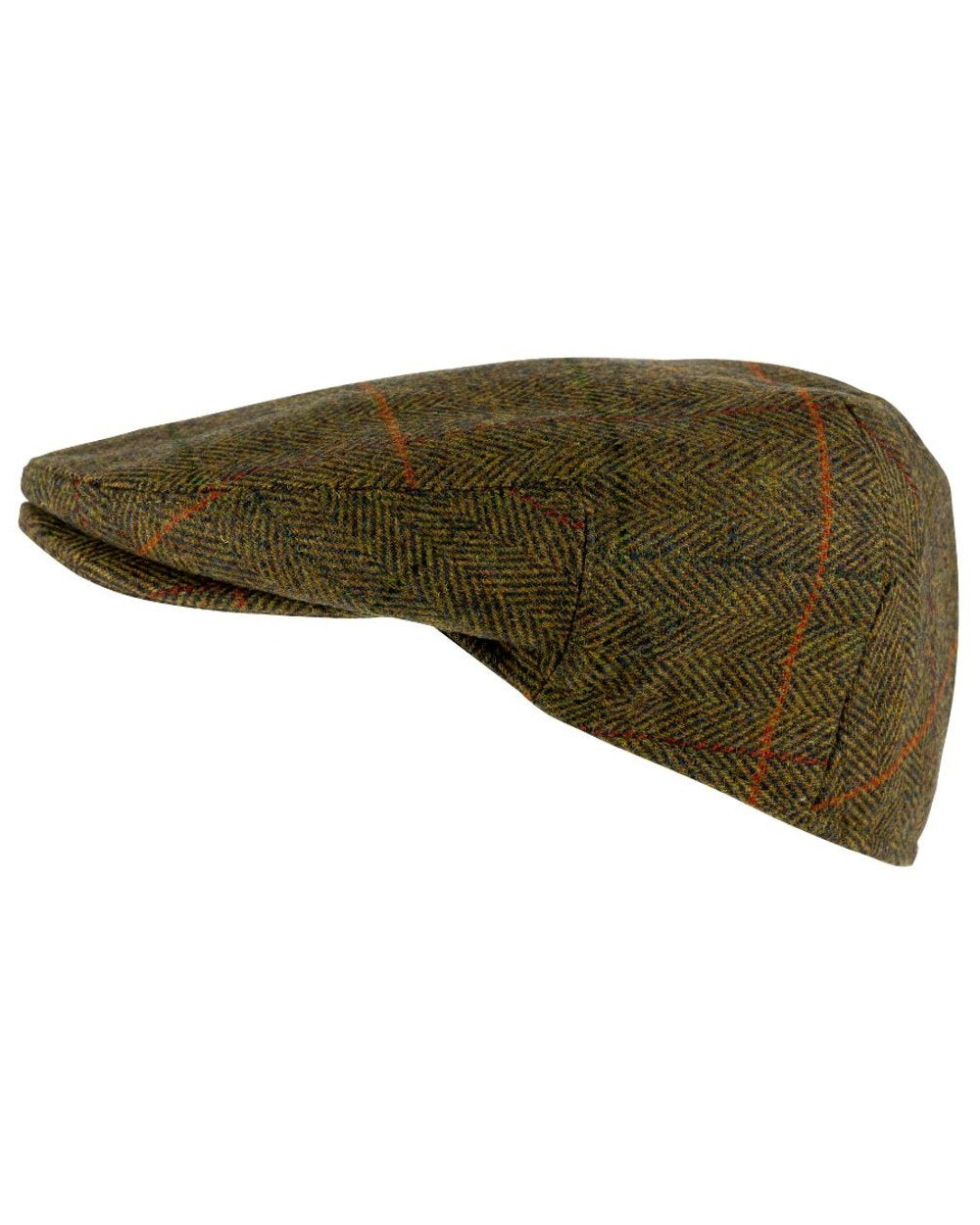 Tweed Brown Coloured Jack Pyke Wool Blend Tweed Flat Cap On A White Background