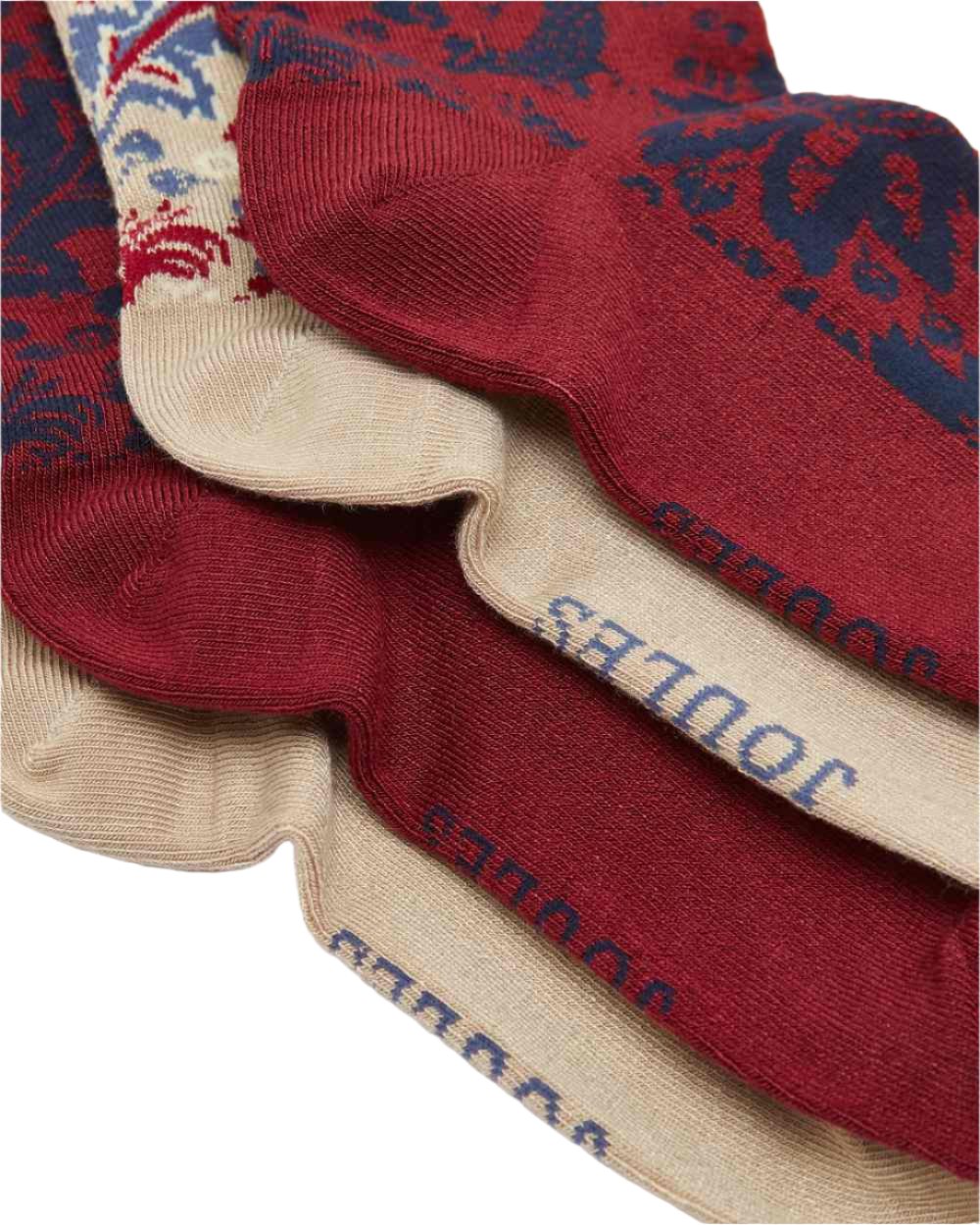 Neutral Demask Coloured Joules Everyday 2 Pack Socks On A White Background