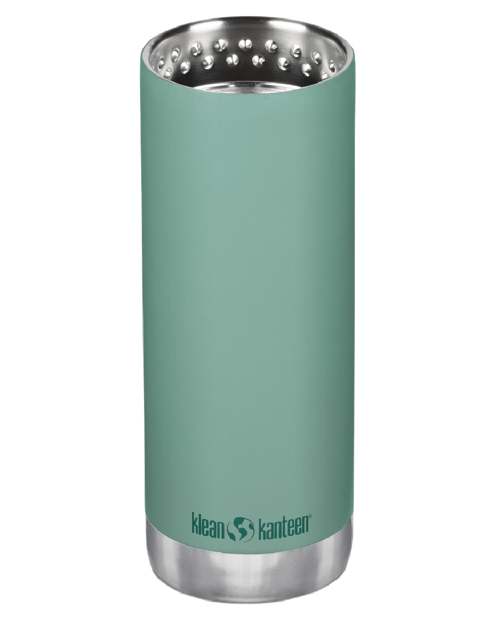 Beryl Green Coloured Klean Kanteen Insulated TKWide With Cafe Cap On A White Background