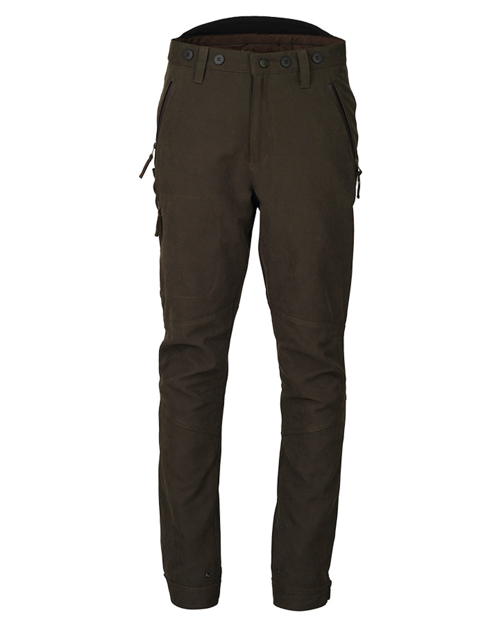 Olive coloured Laksen Trackmaster Trousers with CTX on white background