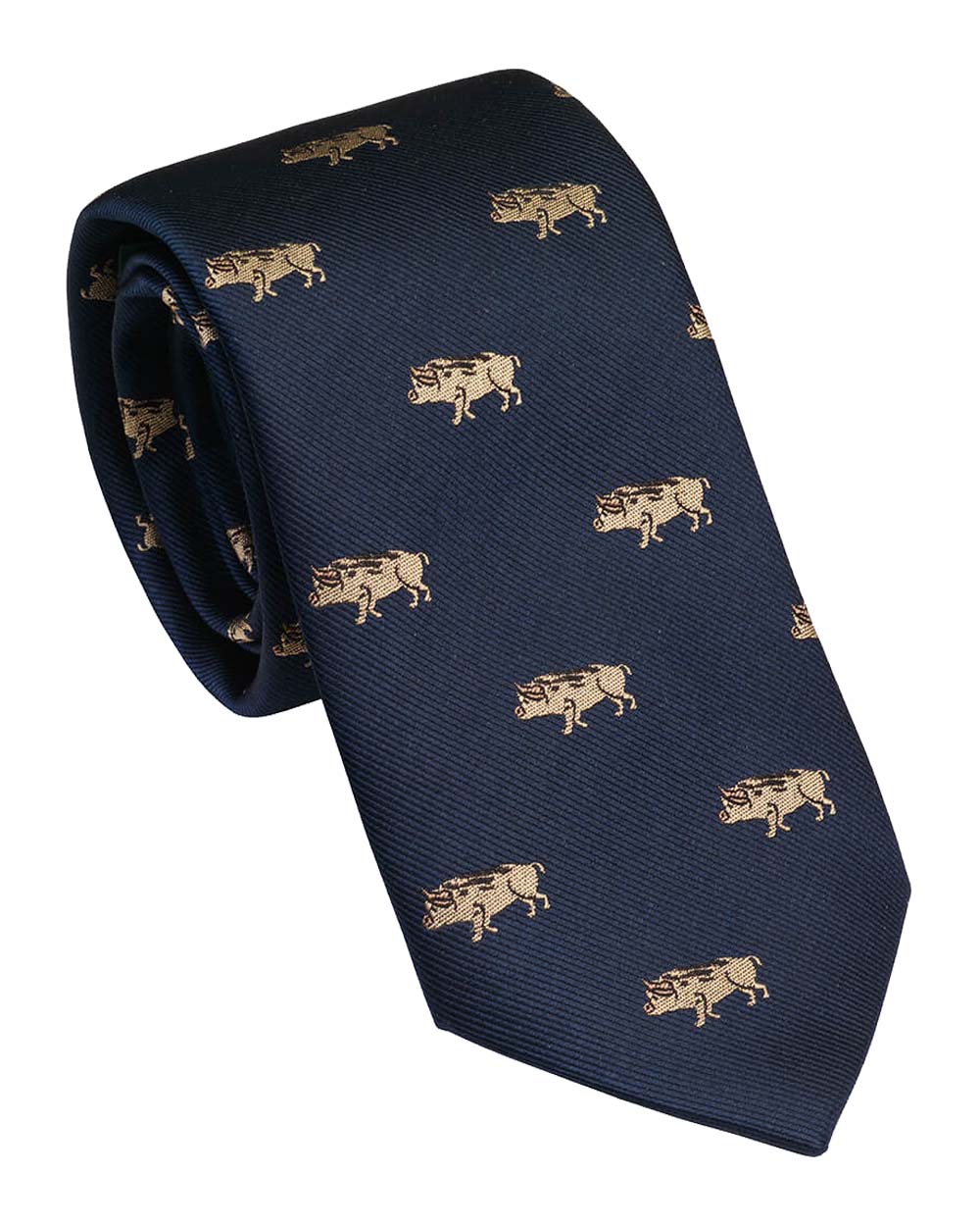 Old Navy coloured Laksen Wild Boar Tie on White background 