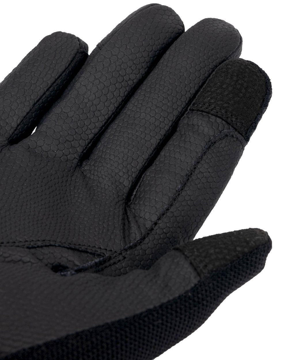 Black coloured LeMieux 3D Mesh Riding Gloves on white background