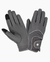 Grey coloured LeMieux 3D Mesh Riding Gloves on white background #colour_grey