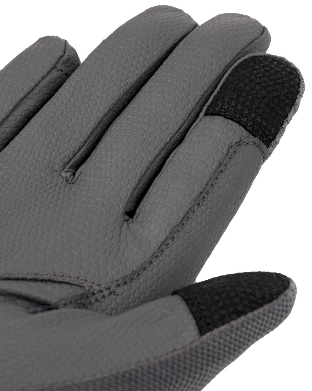 Grey coloured LeMieux 3D Mesh Riding Gloves on white background