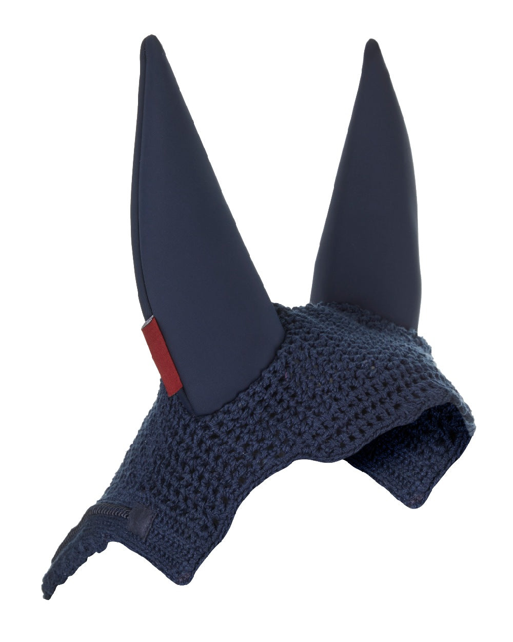 Navy coloured LeMieux Acoustic Pro Fly Hood on white background