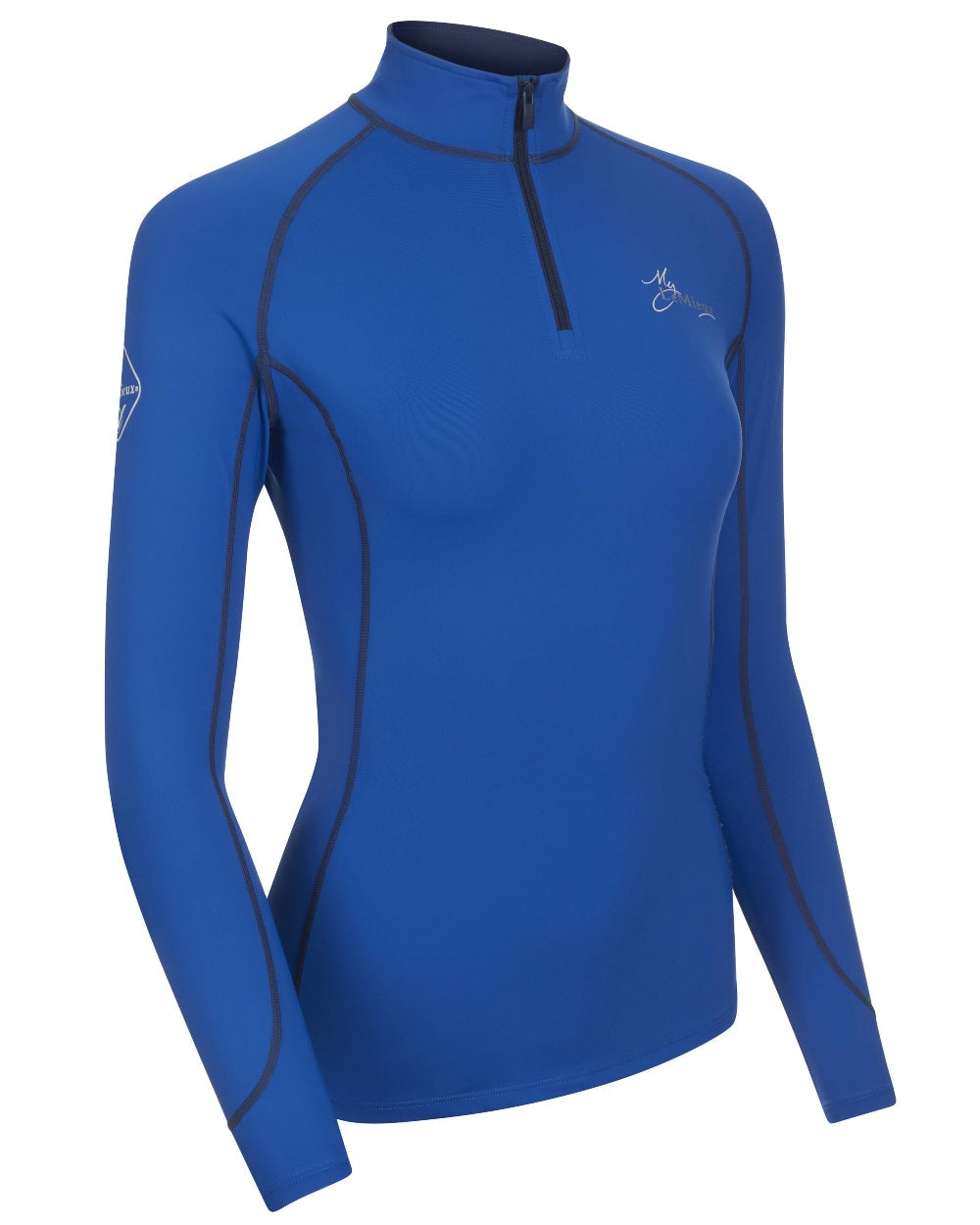 Benetton Blue coloured LeMieux Base Layer on white background
