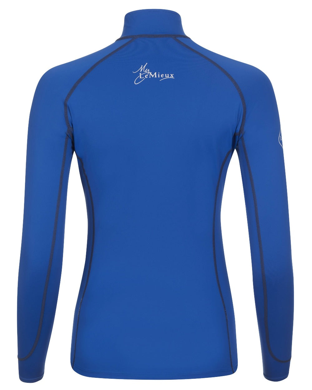 Benetton Blue coloured LeMieux Base Layer on white background